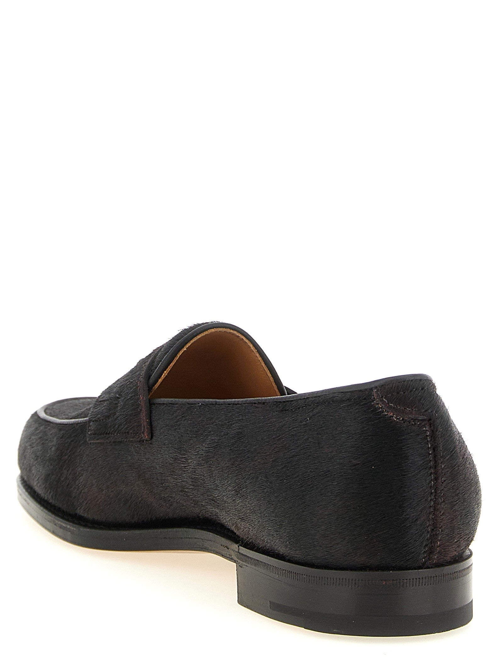 John Lobb Lopez Bristle Hide Loafers Brown