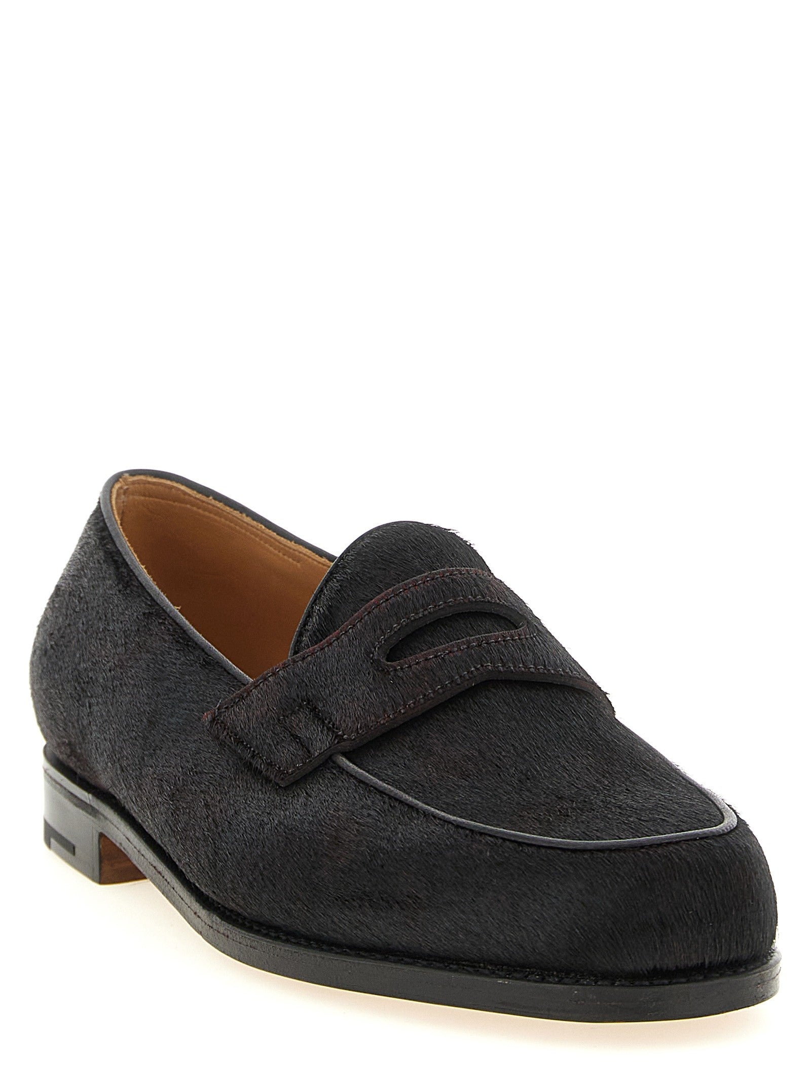John Lobb Lopez Bristle Hide Loafers Brown