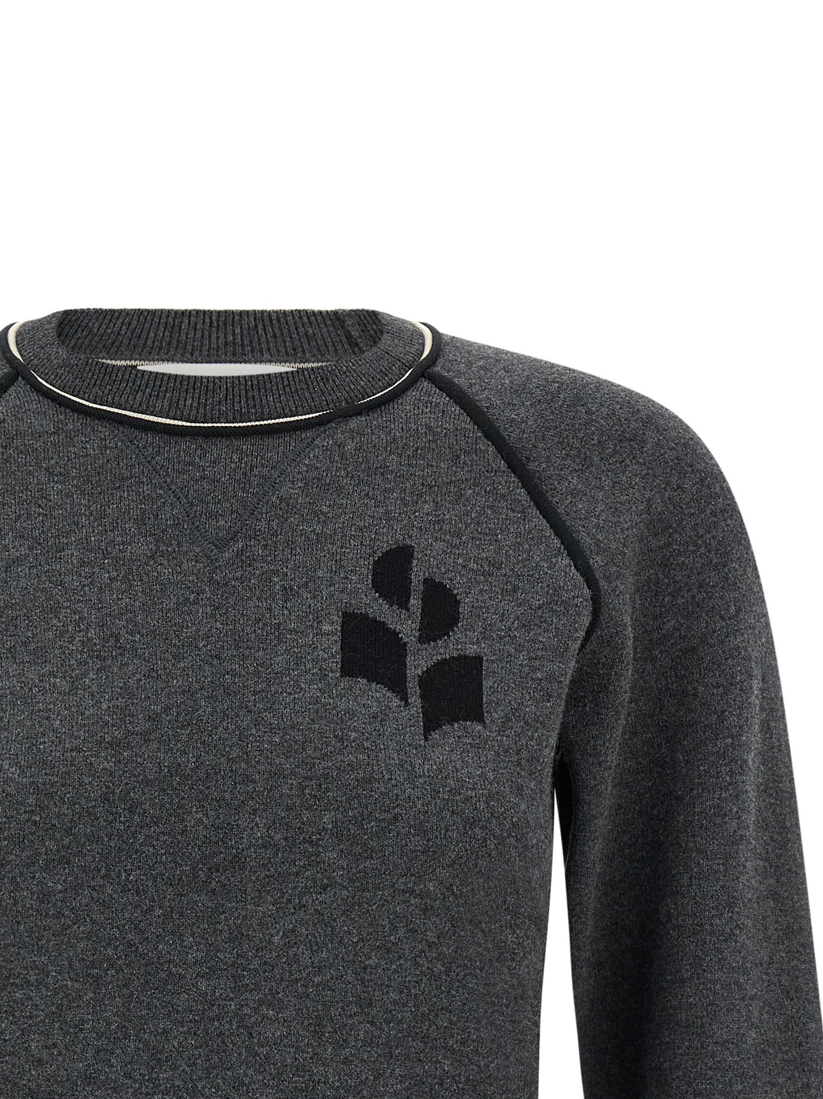 Isabel Marant Étoile Loriby Knit Sweatshirt Grey, view 3