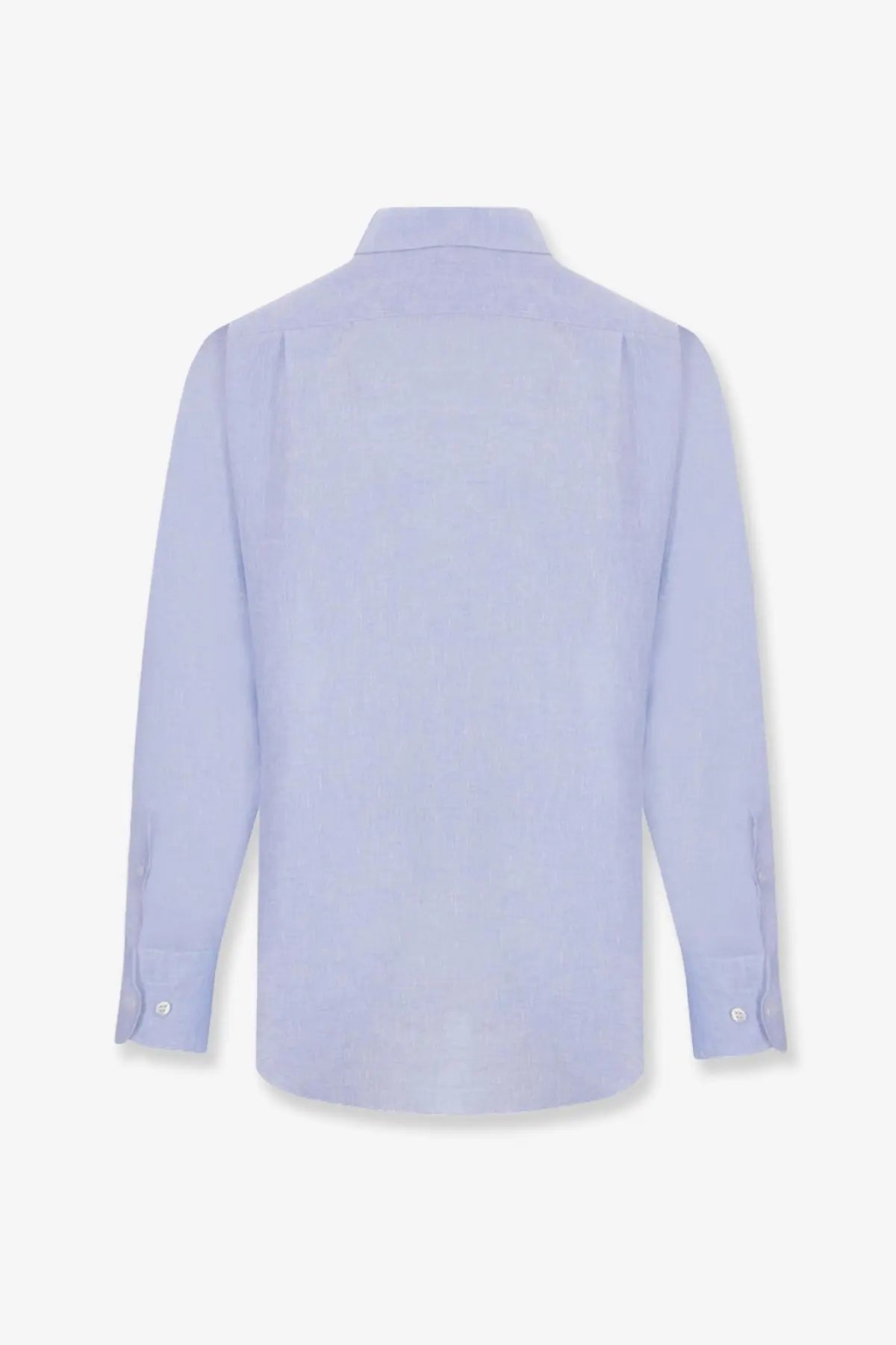 Loro Piana men’s andrè linen shirt blue light blue long-sleeved dress shirt with classic collar and buttoned cuffs