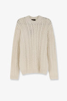 Loro Piana Men's Schooner Sweater in Cashmere and Abaca Blend Beige