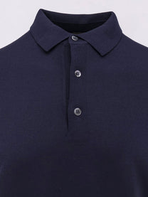 Loro Piana Men's Wish Virgin Wool Polo Shirt TOTAL ECLIPSE, view 3