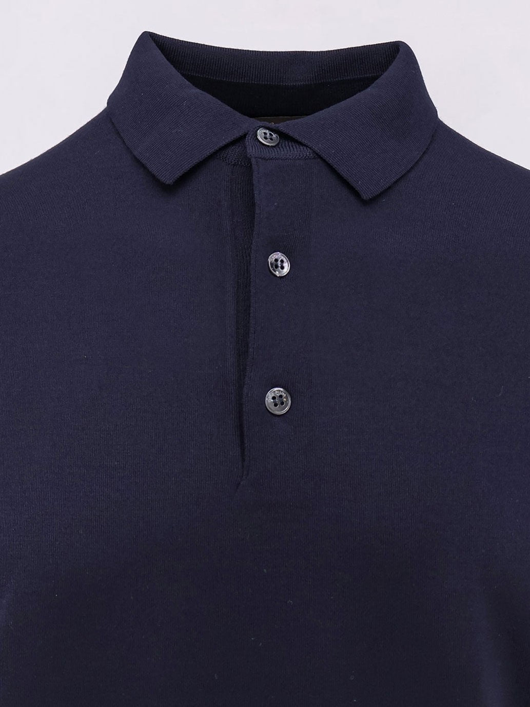 Loro Piana Men's Wish Virgin Wool Polo Shirt TOTAL ECLIPSE, view 3