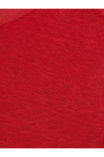 A vibrant red softly textured knit fabric with a subtle heathered finish for loro piana women’s gargano linen shirt beige