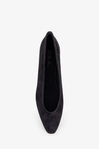 Loro Piana Women's Primula Suede Ballerinas Black, view 4