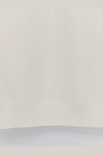 Loro piana women’s siena sweater in cream ribbed silk and cotton knit with soft textured finish