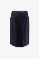 Loro Piana Women's Vivian Cashmere Skirt Blue, view 2