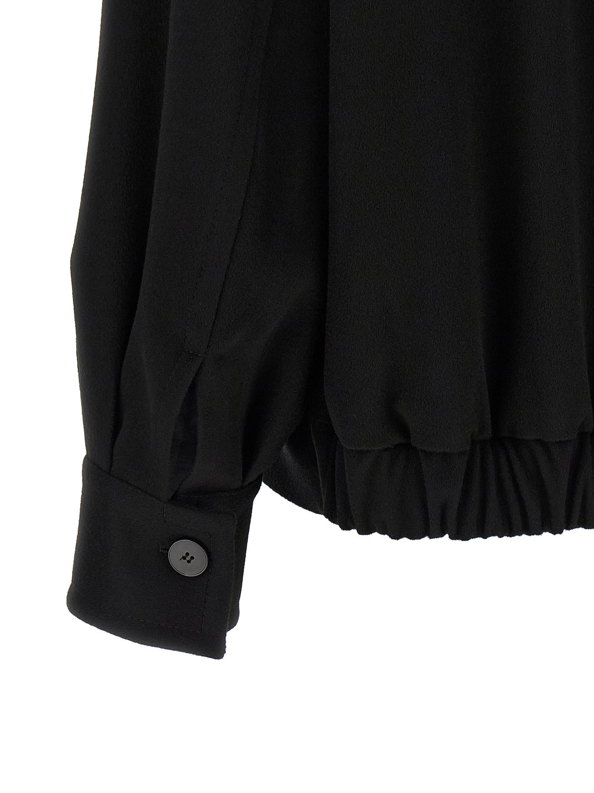 Alberto Biani Loro Piana Wool Bomber Jacket Black