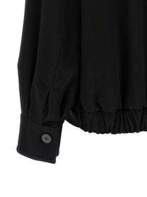 Alberto Biani Loro Piana Wool Bomber Jacket Black