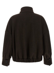 Alberto Biani Loro Piana Wool Bomber Jacket Brown