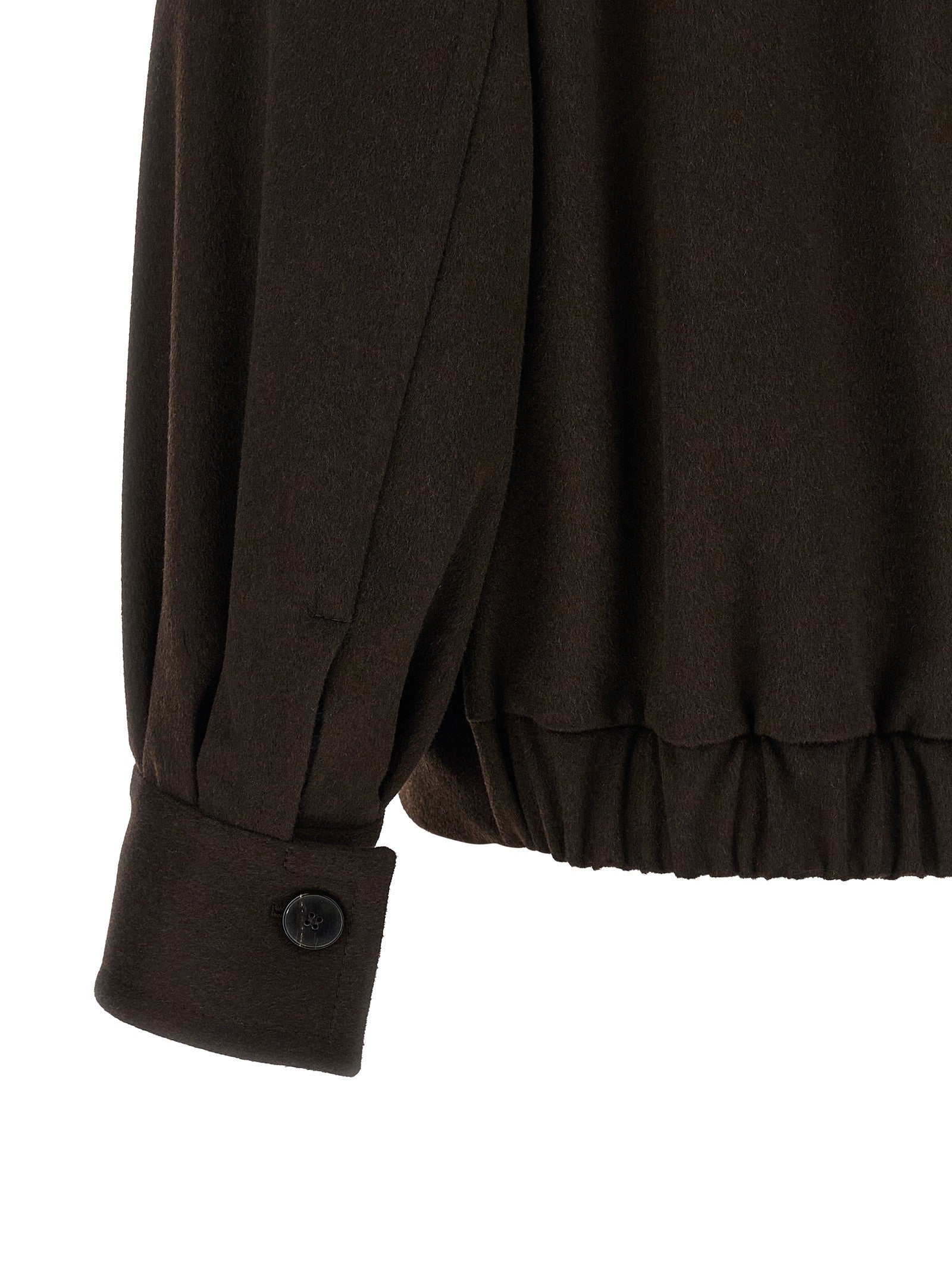 Alberto Biani Loro Piana Wool Bomber Jacket Brown