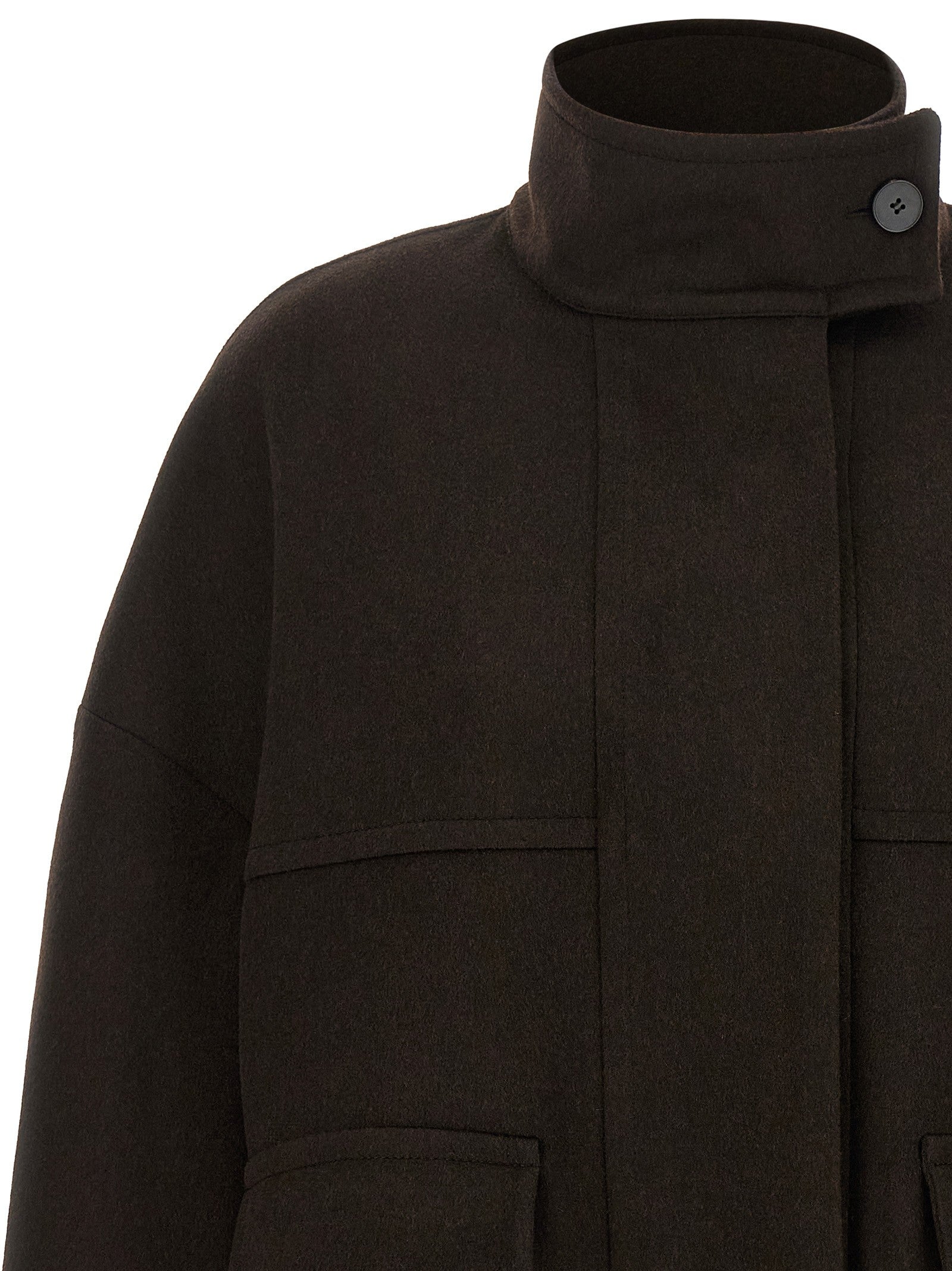 Alberto Biani Loro Piana Wool Bomber Jacket Brown
