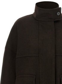 Alberto Biani Loro Piana Wool Bomber Jacket Brown