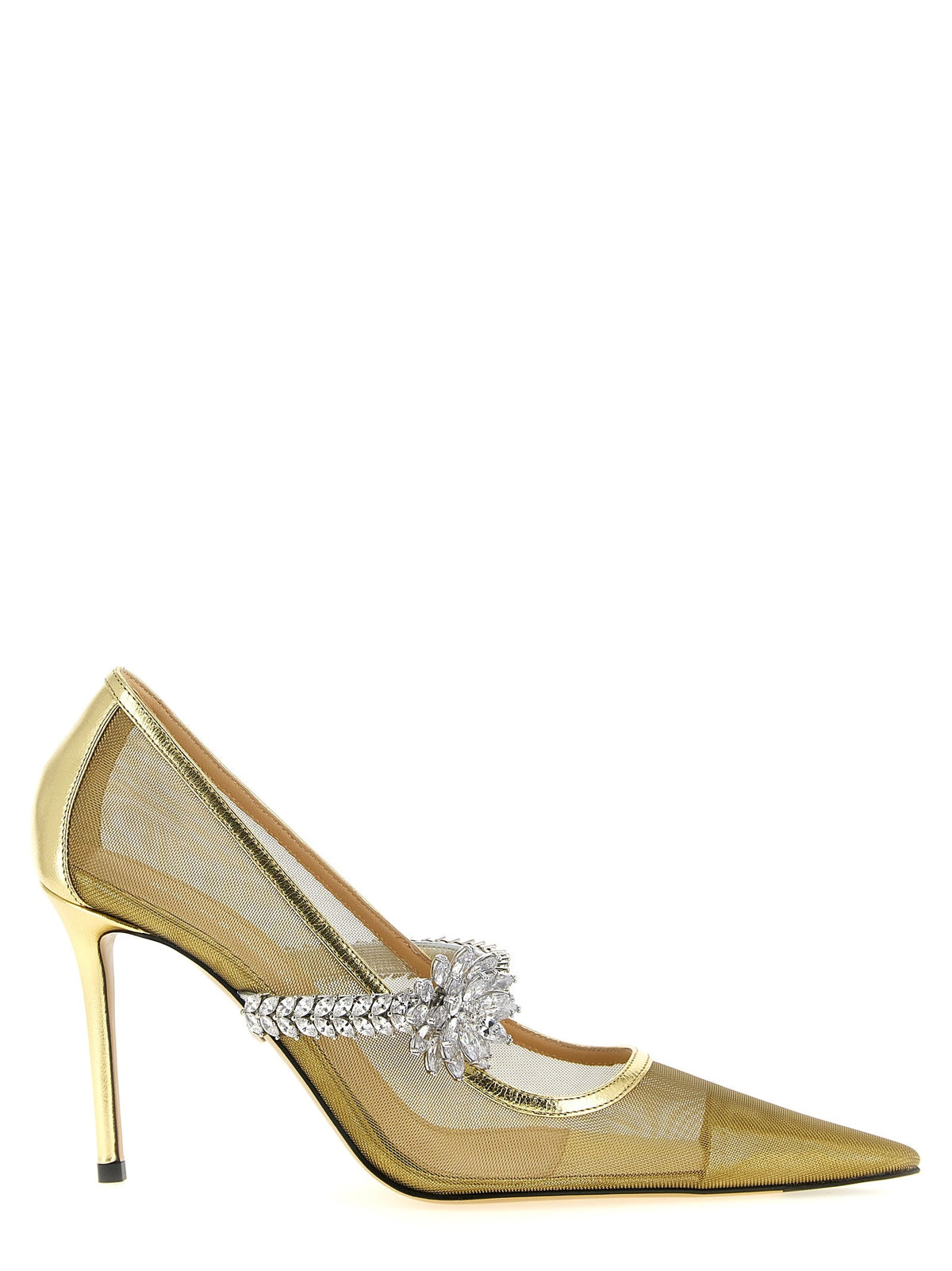MACH &amp; MACH Lotus Flower Pumps Gold