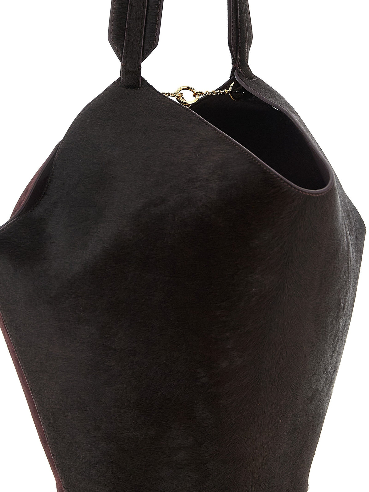 Khaite Lotus Small Shopping Bag Red, view 3