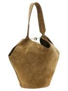 Khaite Lotus Small Shopping Bag Brown, view 2