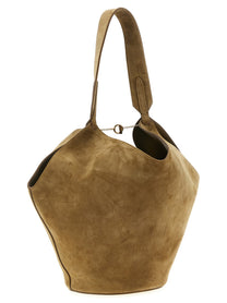 Khaite Lotus Small Shopping Bag Brown