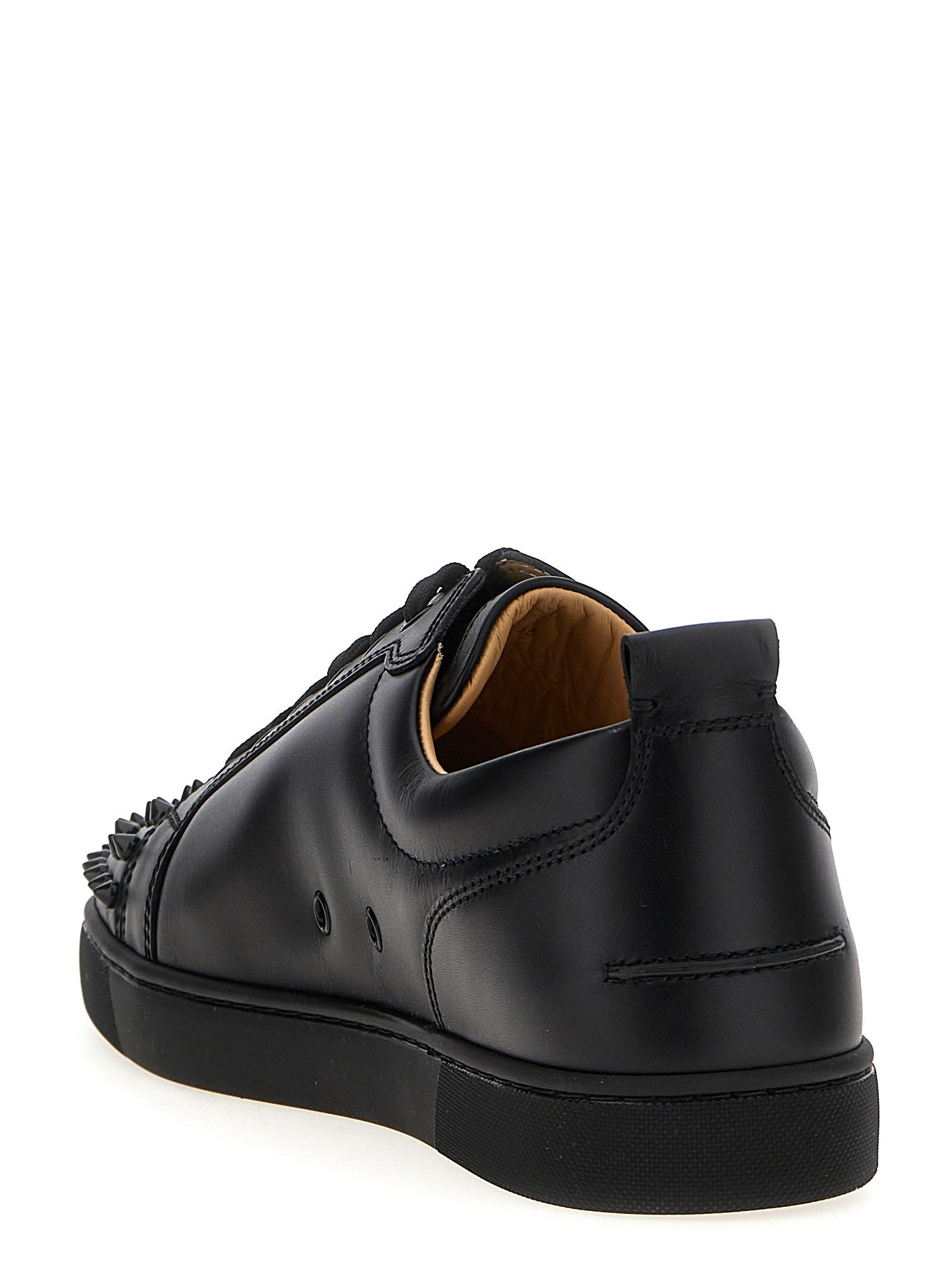 Christian Louboutin Louis Junior Spikes Flat Sneakers Black