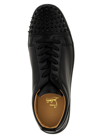 Christian Louboutin Louis Junior Spikes Flat Sneakers Black