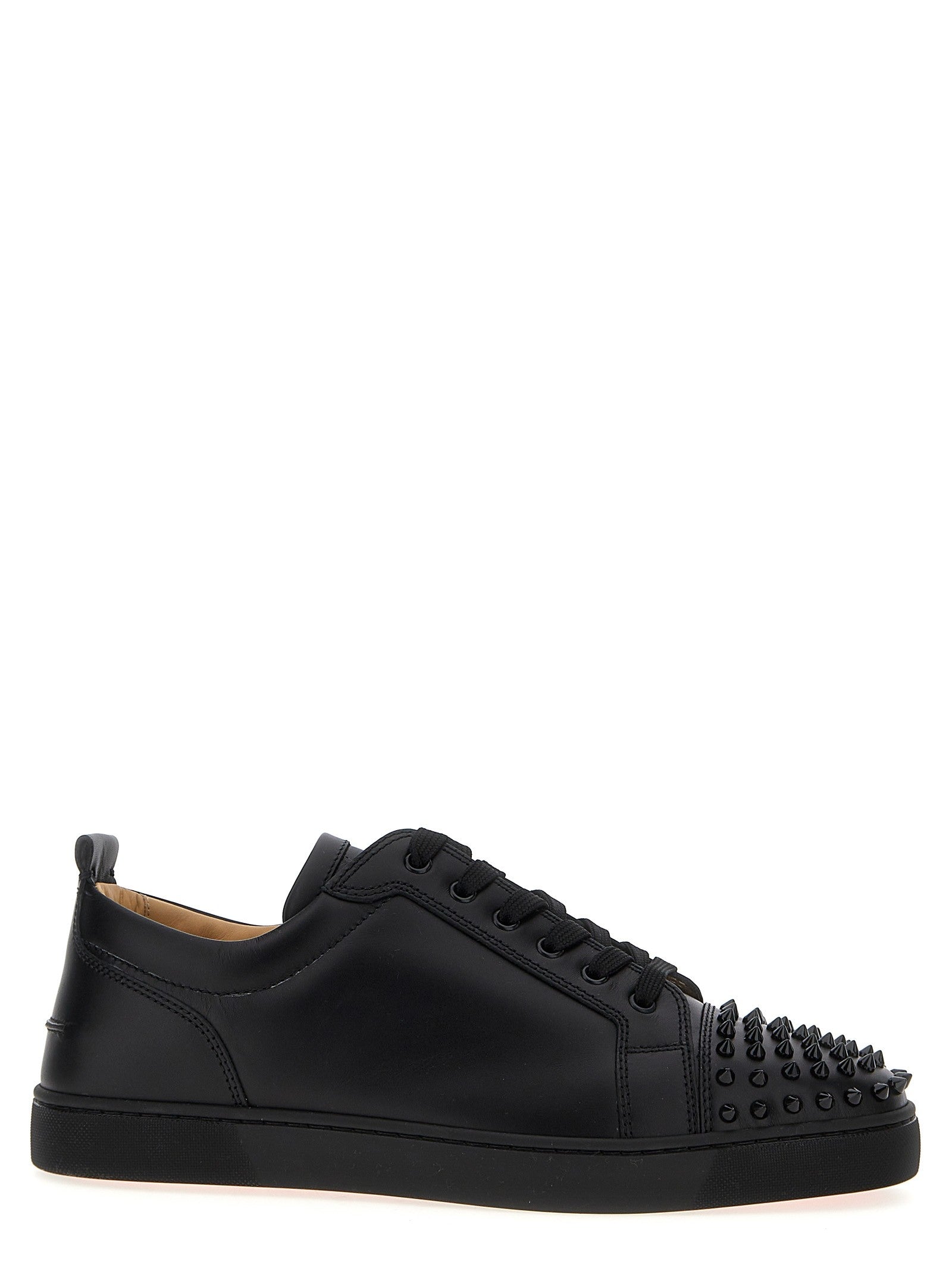 Christian Louboutin Louis Junior Spikes Flat Sneakers Black