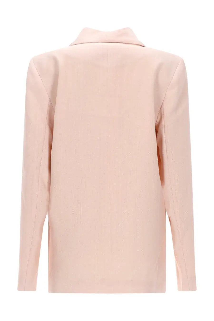 Loulou De Saison women’s blazer Minka pink in soft blush pink with sleek minimalist design and structured shoulders