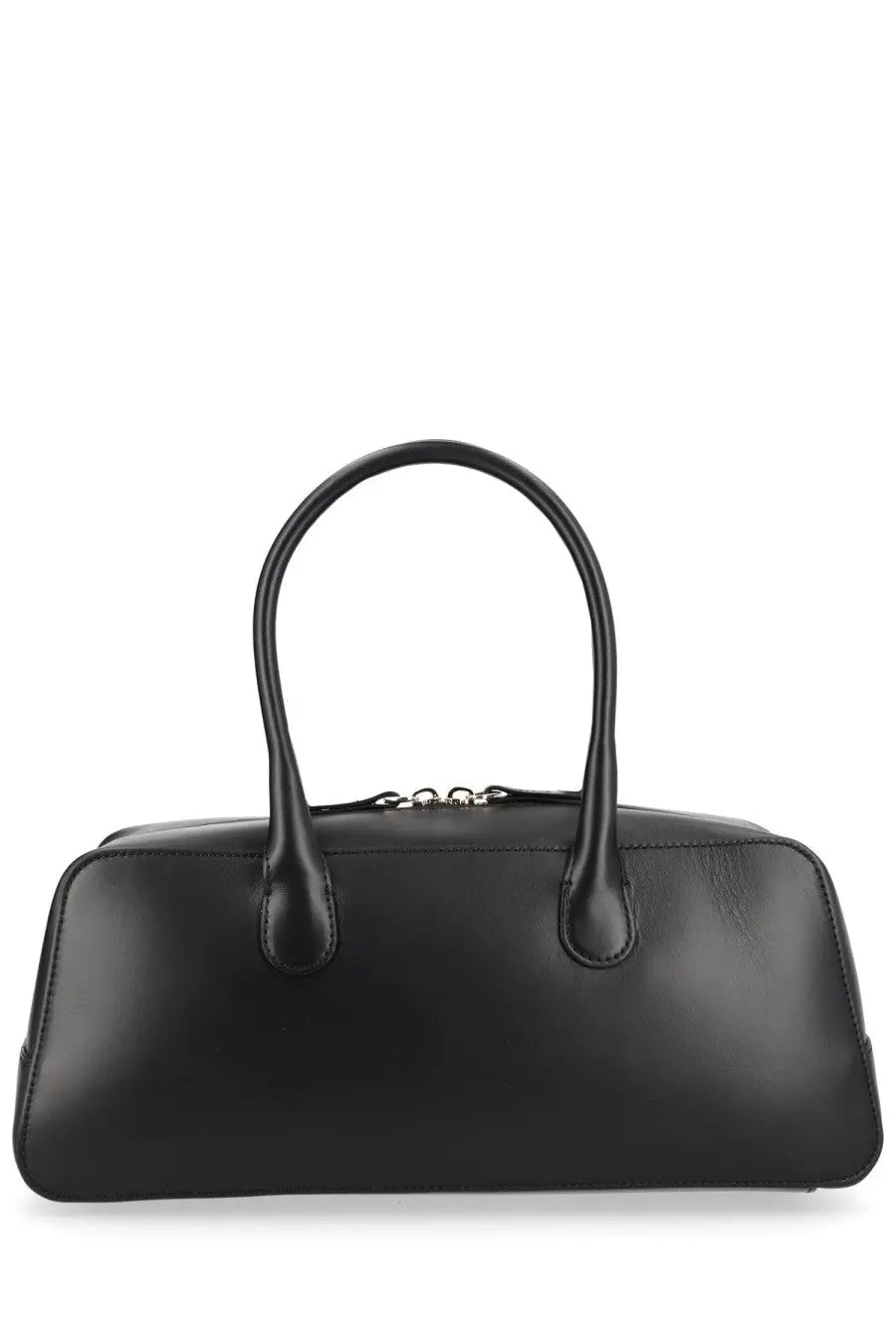 Loulou De Saison women’s borsa seth mini black black leather satchel with curved top handles and minimalist design
