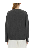 Loulou De Saison Women's Cashmere Sweater Grey, view 3