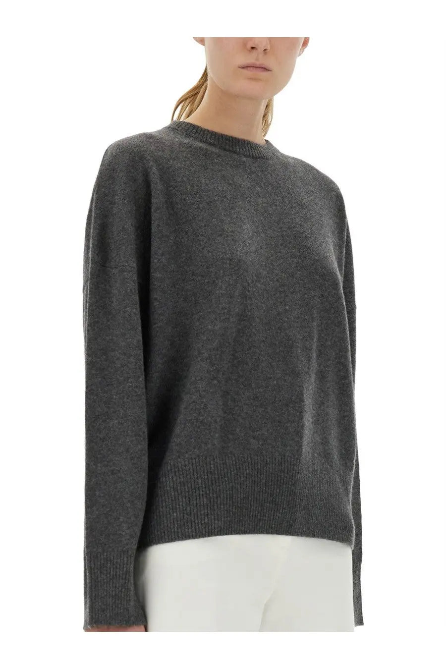 Loulou De Saison Women's Cashmere Sweater Grey, view 4