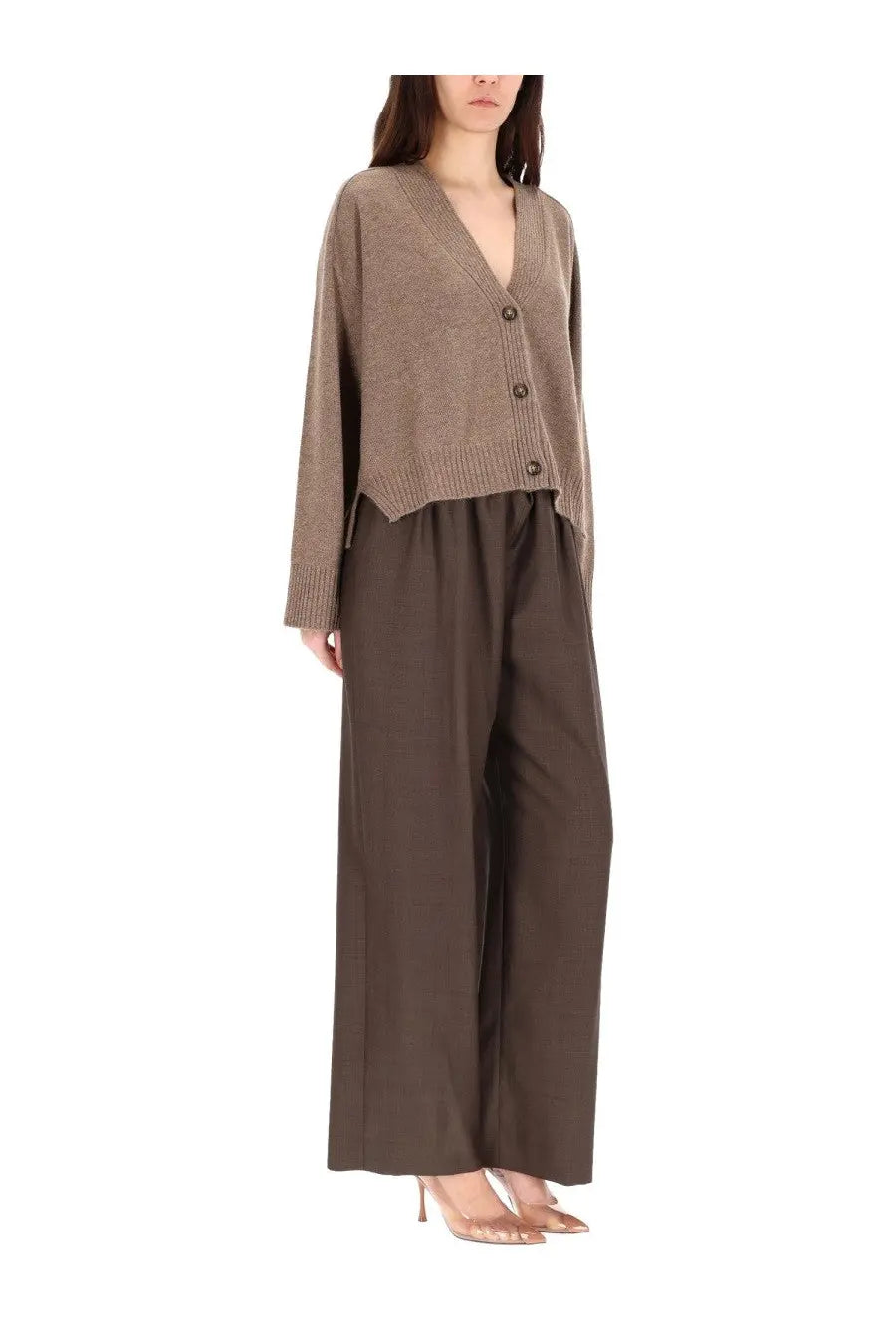 Loulou De Saison Women's Kaia Lds Cardigan Beige, view 2