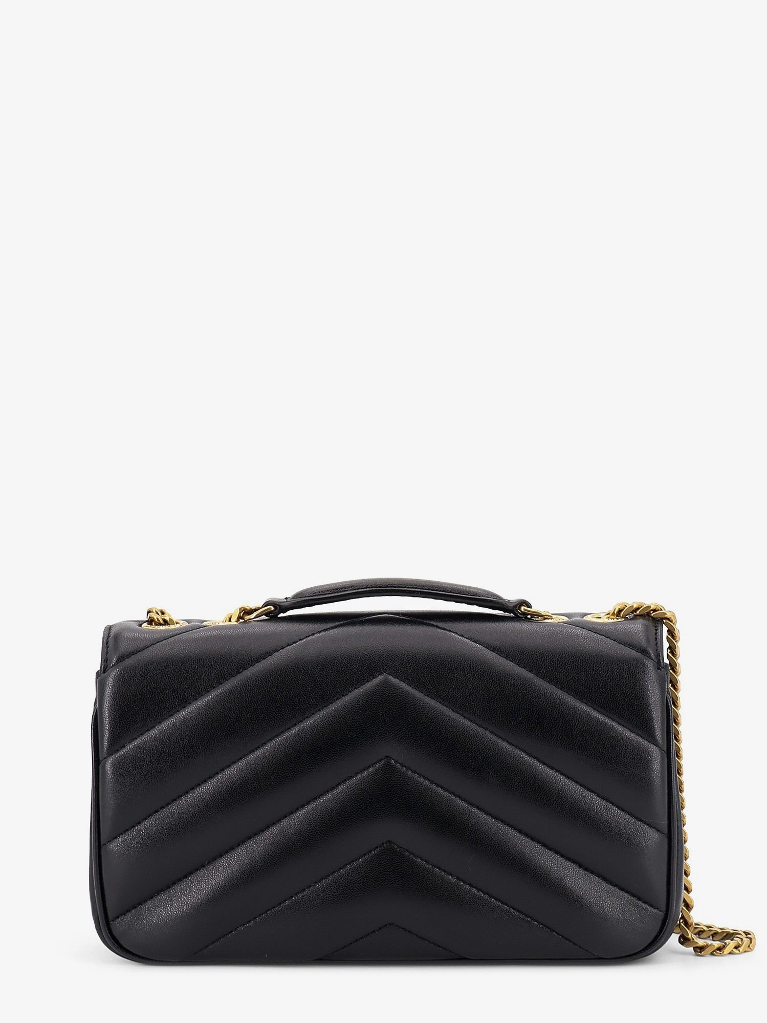 Saint Laurent Women's Loulou Leather Shoulder Bag Black