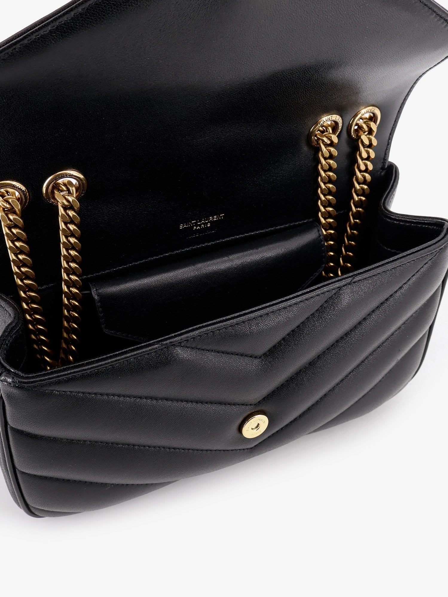 Saint Laurent Women's Loulou Leather Shoulder Bag Black