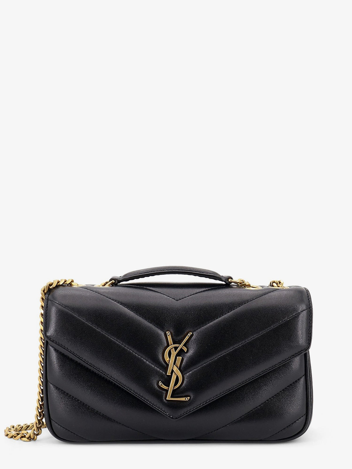Saint Laurent Women's Loulou Leather Shoulder Bag Black