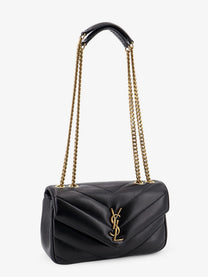 Saint Laurent Women's Loulou Leather Shoulder Bag Black