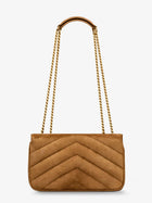 Saint Laurent Women's Loulou Leather Shoulder Bag Beige, view 2