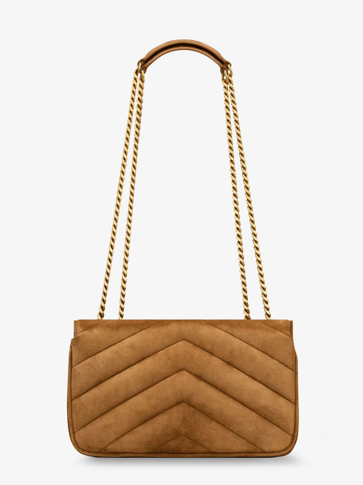 Saint Laurent Women's Loulou Leather Shoulder Bag Beige, view 2