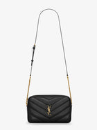Saint Laurent Women's Loulou Matelassé Leather Crossbody Bag Black