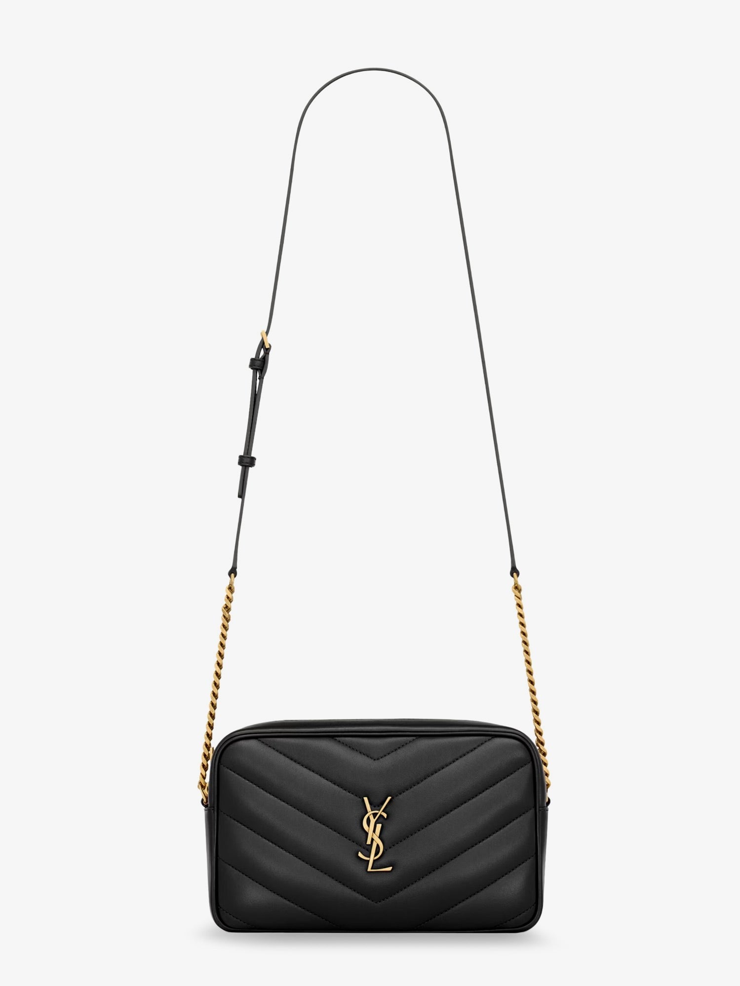 Saint Laurent Women's Loulou Matelassé Leather Crossbody Bag Black