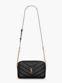 Saint Laurent Women's Loulou Matelassé Leather Crossbody Bag Black