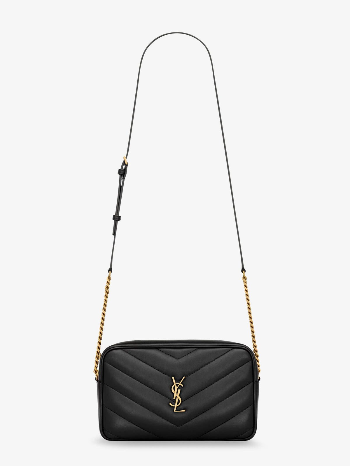 Saint Laurent Women's Loulou Matelassé Leather Crossbody Bag Black