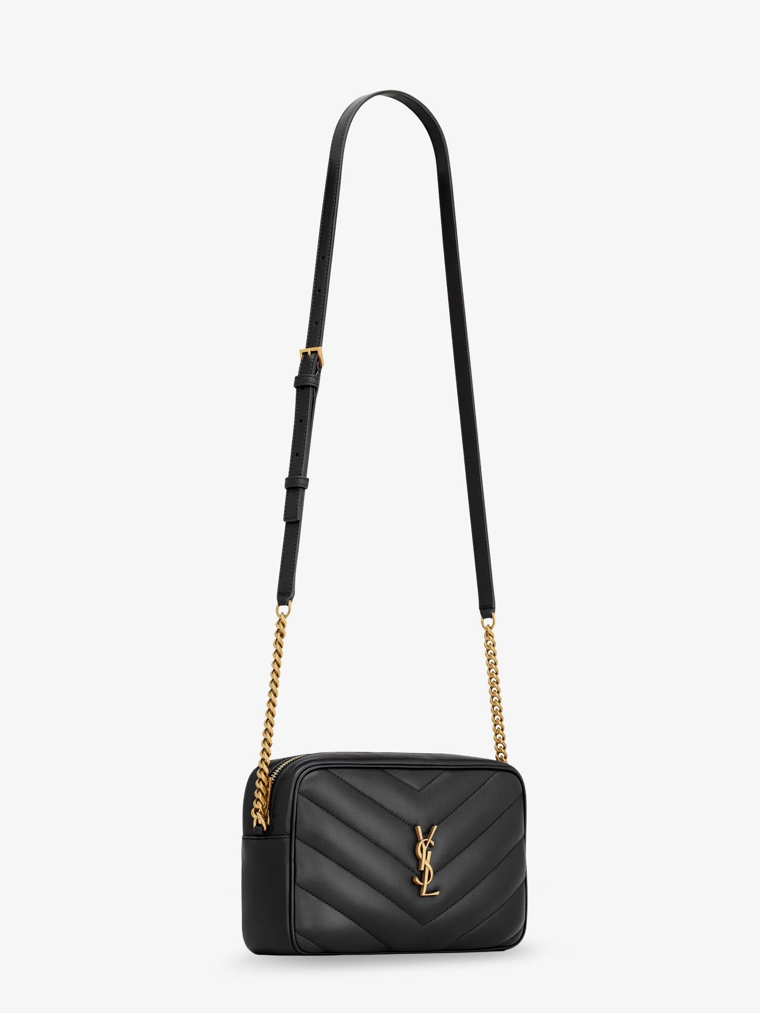 Saint Laurent Women's Loulou Matelassé Leather Crossbody Bag Black