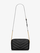 Saint Laurent Women's Loulou Matelassé Leather Crossbody Bag Black, view 2