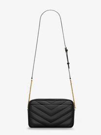 Saint Laurent Women's Loulou Matelassé Leather Crossbody Bag Black