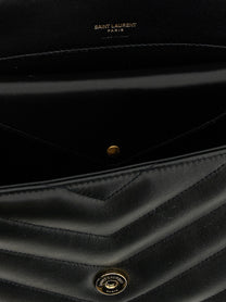 Saint Laurent Loulou Medium Shoulder Bag Black, view 4