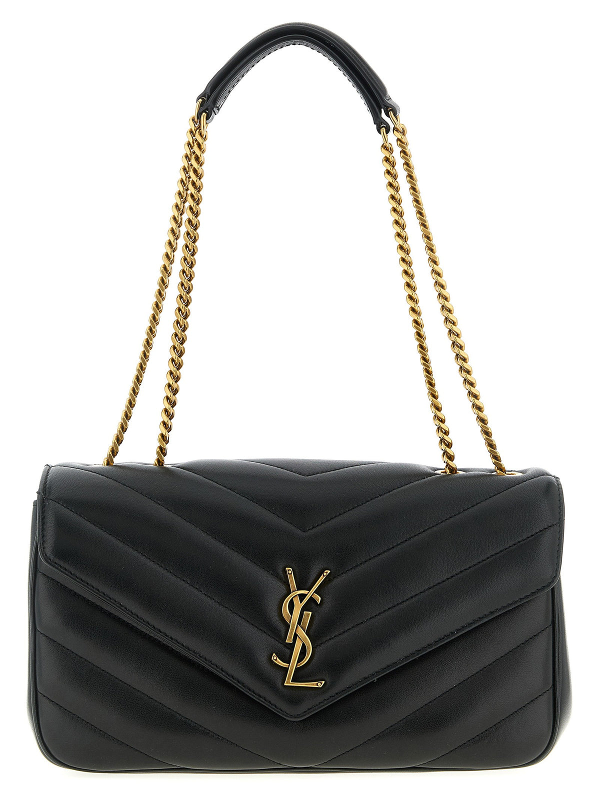 Saint Laurent Loulou Medium Shoulder Bag Black