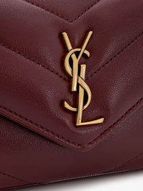 Saint Laurent Women's Loulou Mini Crossbody Bag Red