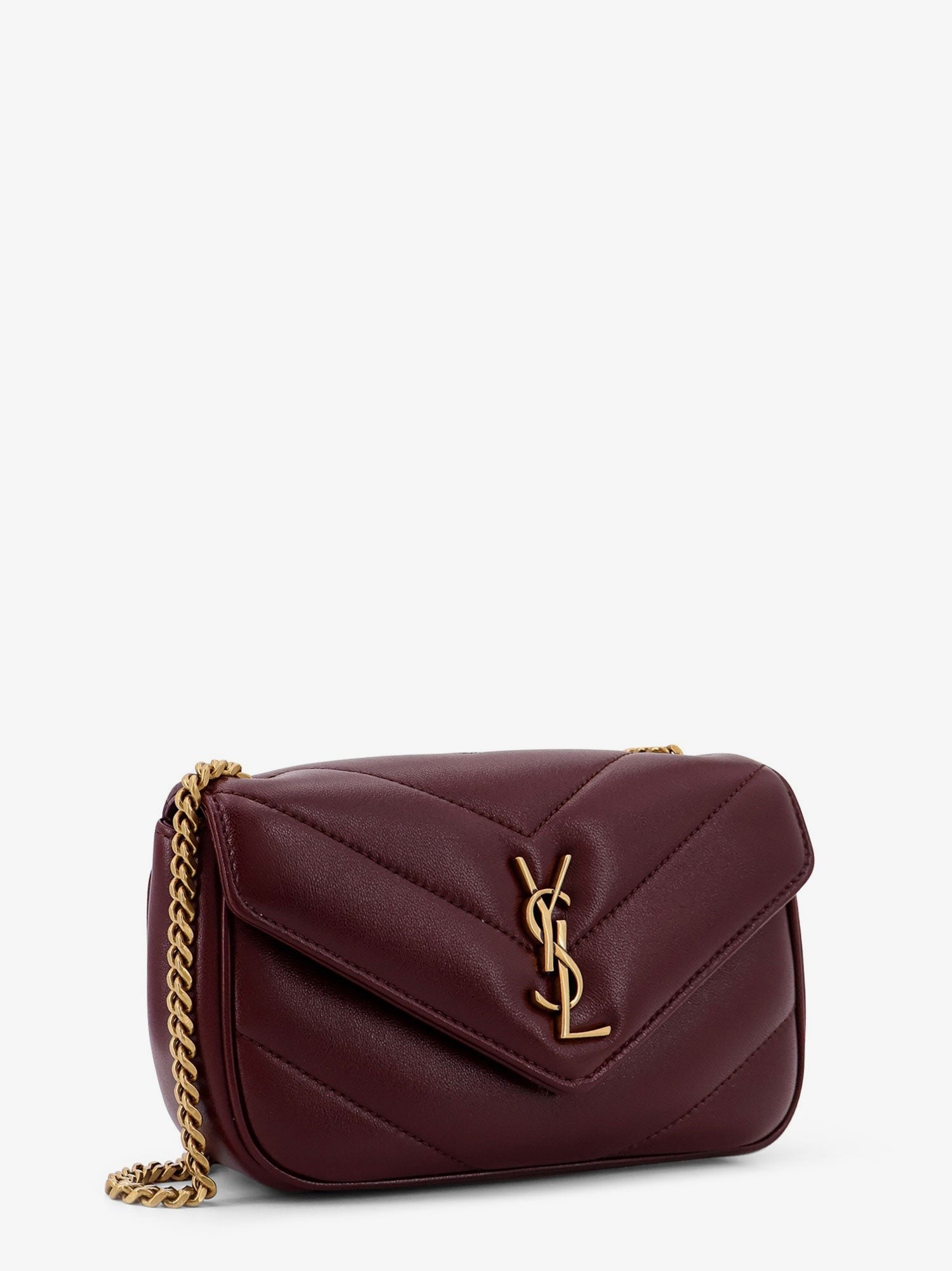 Saint Laurent Women's Loulou Mini Crossbody Bag Red
