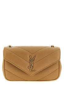 Saint Laurent Loulou Mini Crossbody Bag Beige