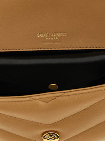 Saint Laurent Loulou Mini Crossbody Bag Beige