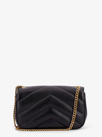 Saint Laurent Women's Loulou Mini Leather Crosbody Bag Black
