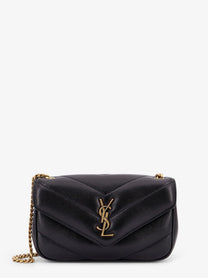 Saint Laurent Women's Loulou Mini Leather Crosbody Bag Black